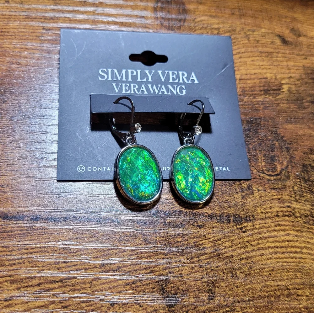 Simply Vera Vera Wang Iridescent Green Earrings